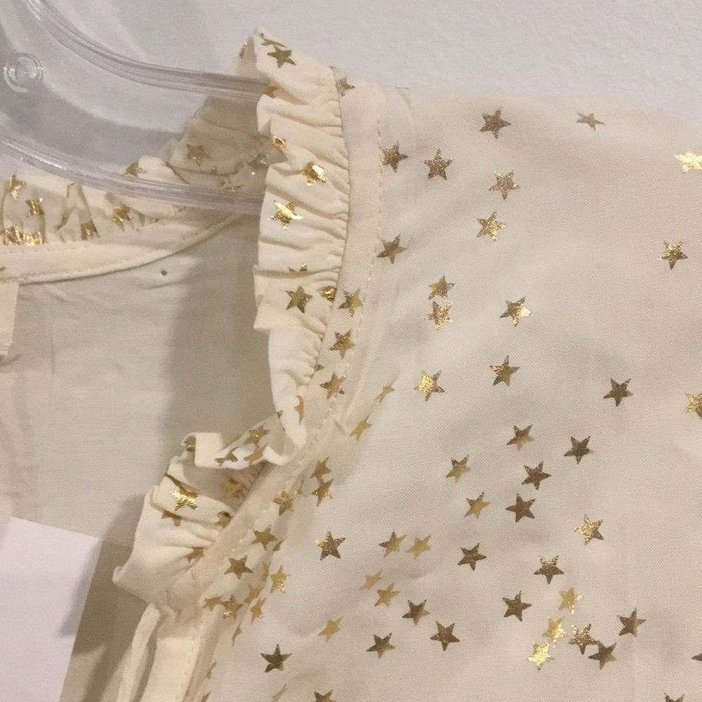 SOLITAIRE Long Sleeves ⭐️ Print Ruffle Top Size M - Picture 9 of 11